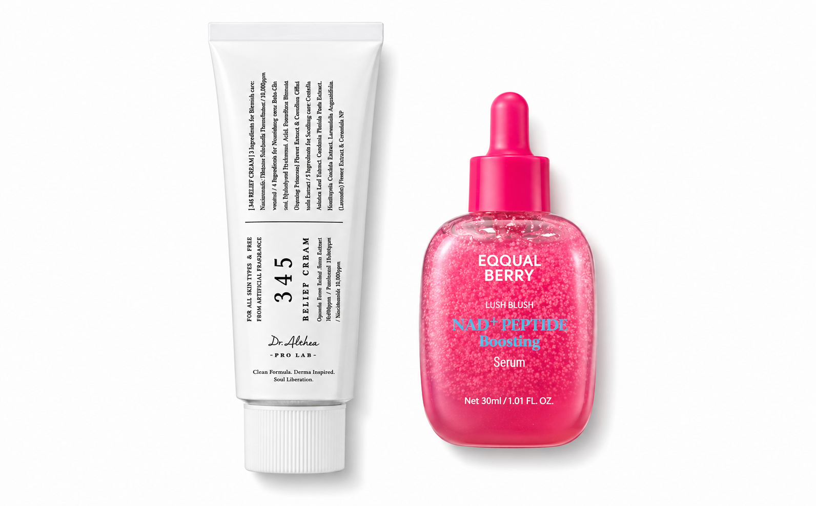 Dr.Althea 345 relief cream & Eqqualberry Nad+ serum