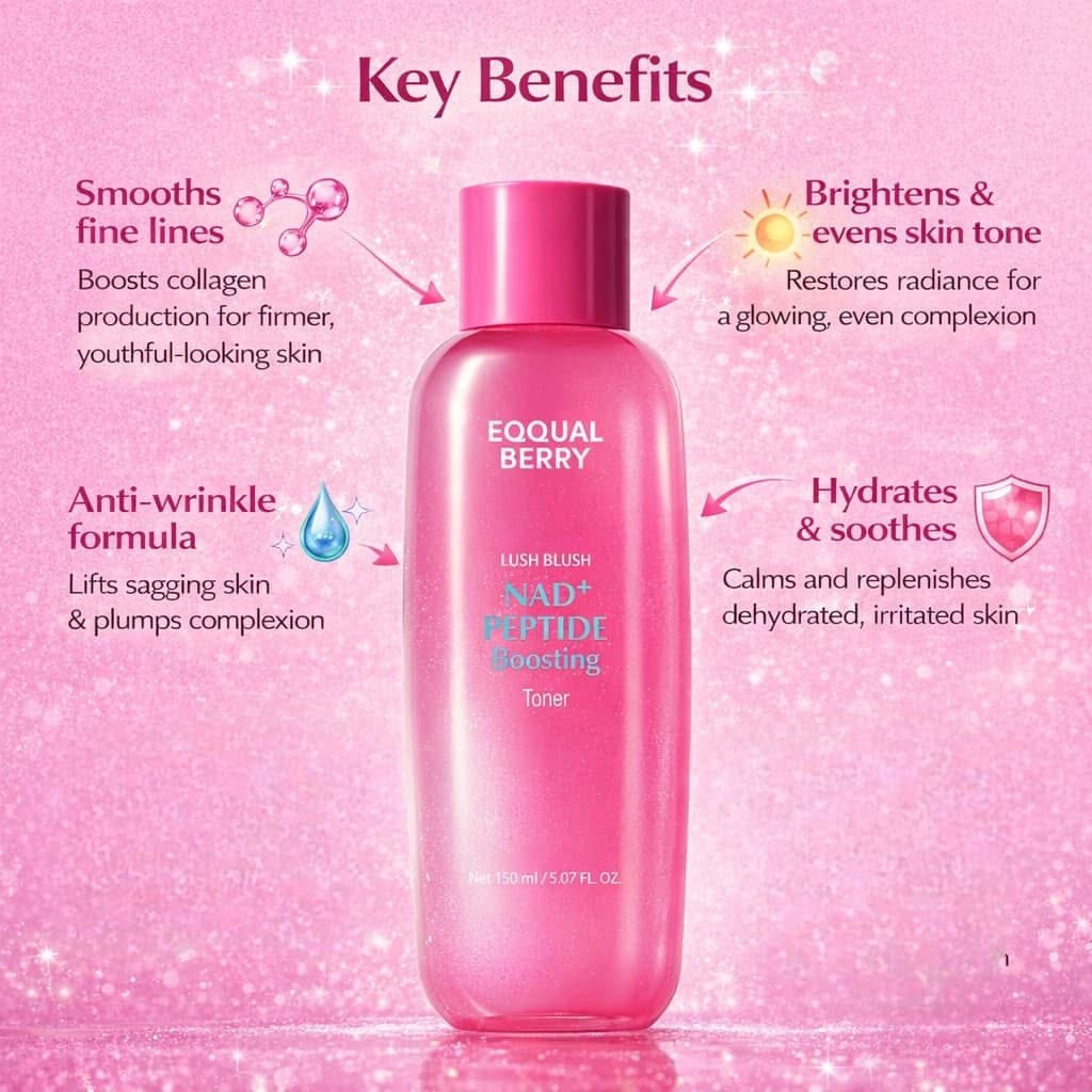 Eqqualberry NAD+ Peptide Boosting Toner